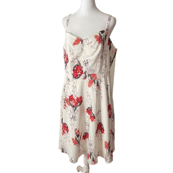 NWT City Chic Womens Plus 18 Dress Vintage Posey Saffron Floral A-Line Pockets - Picture 8 of 11